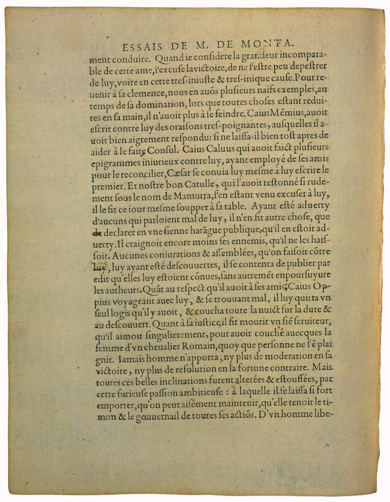 L’Histoire De Spurina de Michel de Montaigne - Essais - Livre 2 Chapitre 33 - Édition de Bordeaux - 006