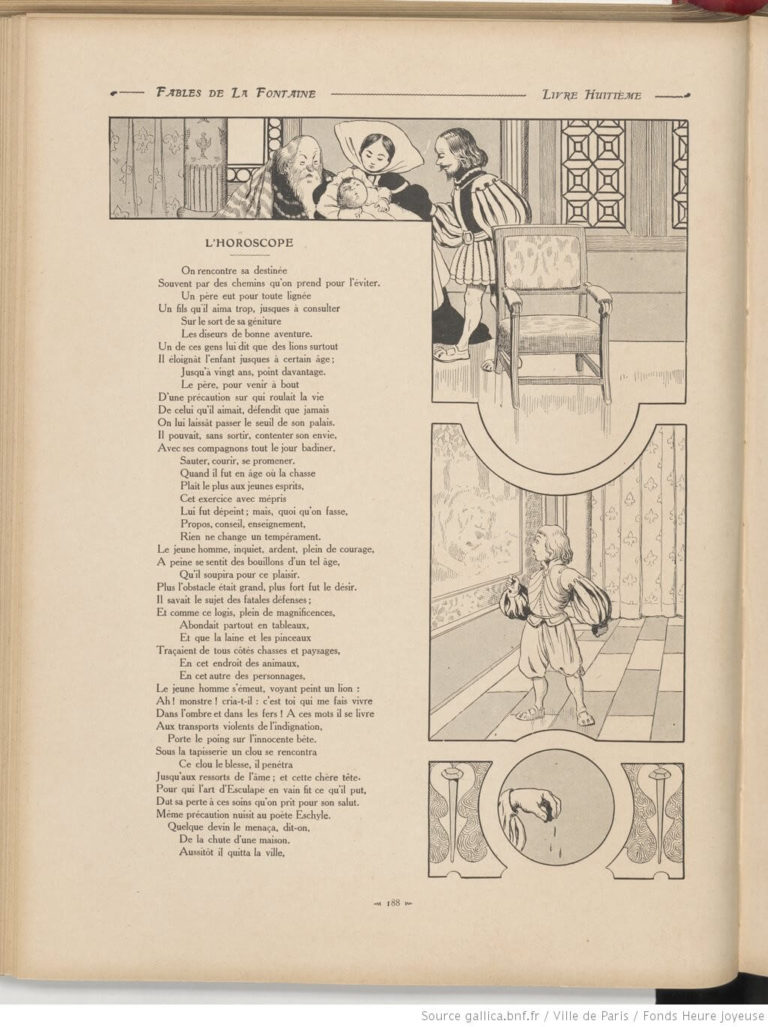 L’Horoscope de Jean de La Fontaine dans Les Fables - Illustration de Benjamin Rabier - Page 1 sur 2 - 1906