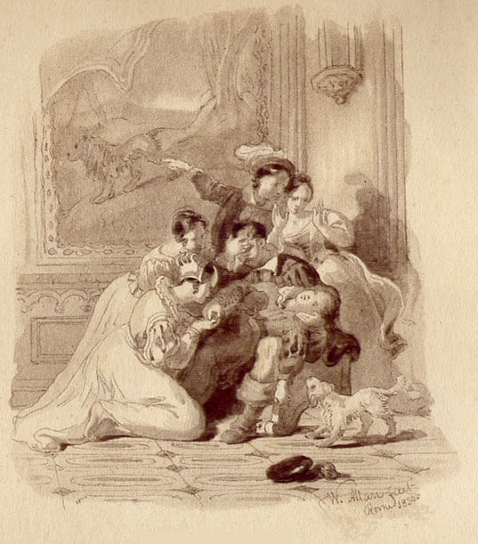 L’Horoscope de Jean de La Fontaine dans Les Fables - Illustration de William Allan - 1850