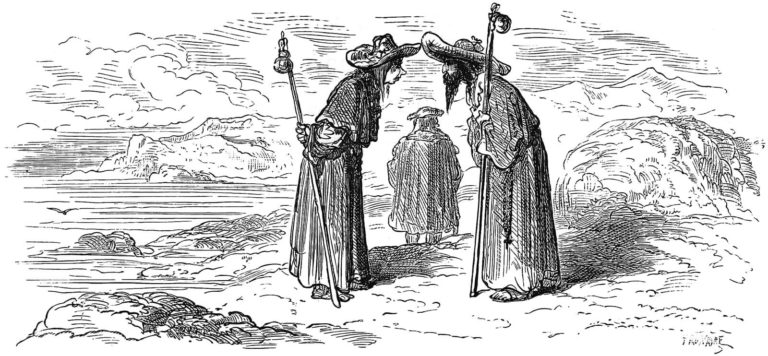 L’Huître et Les Plaideurs de Jean de La Fontaine dans Les Fables - Illustration de Gustave Doré - 1876