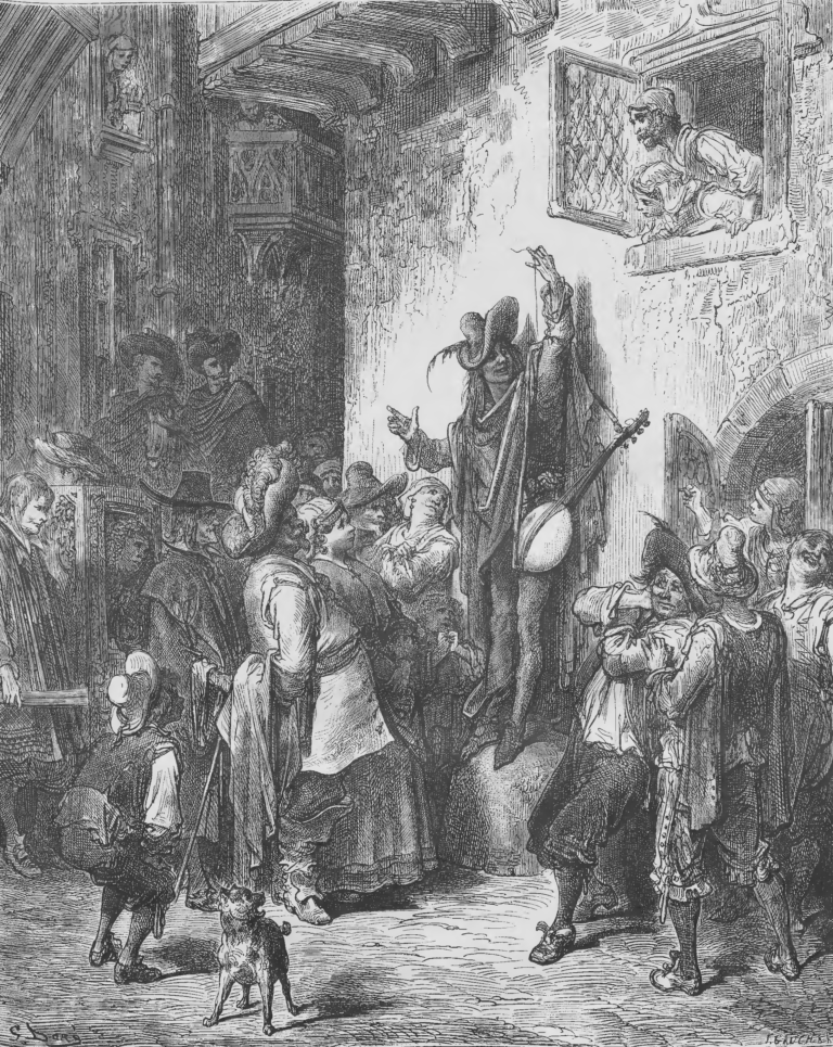 Le Fou qui Vend La Sagesse de Jean de La Fontaine dans Les Fables - Illustration de Gustave Doré - 1876