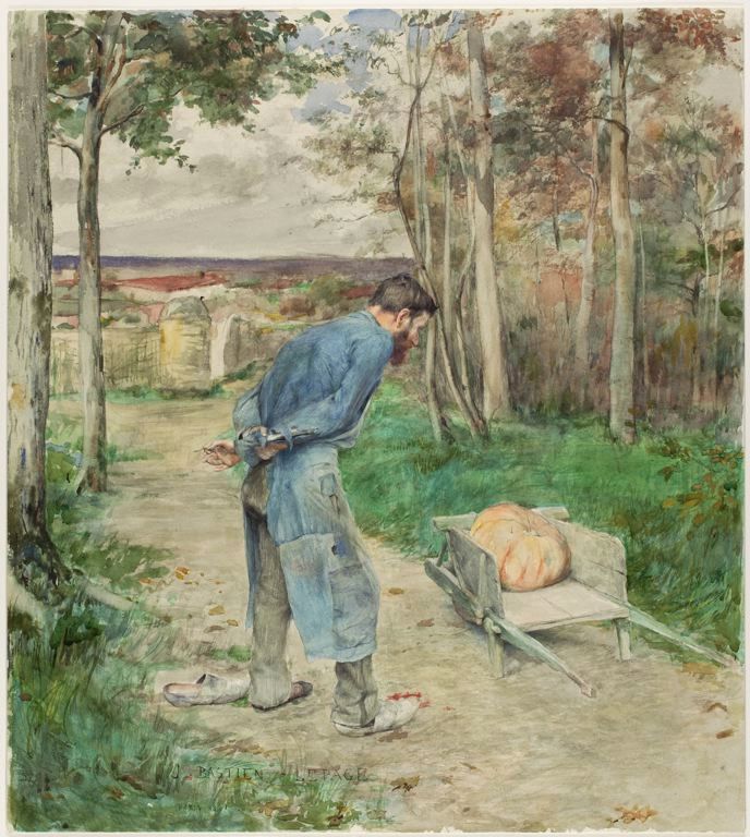 Le Gland et La Citrouille de Jean de La Fontaine dans Les Fables - Illustration de Jules Sébastien-Lepage - 1881