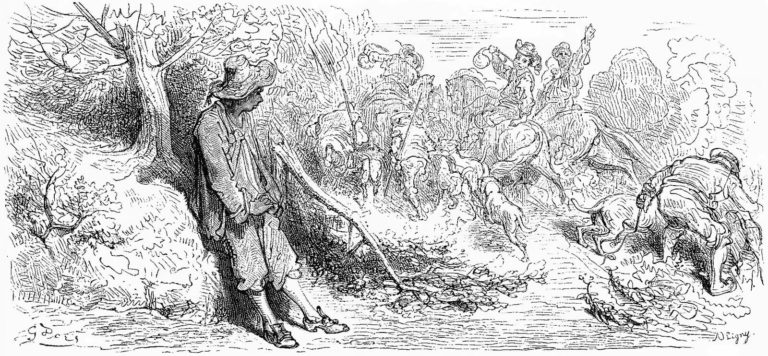 Le Jardinier et Son Seigneur de Jean de La Fontaine dans Les Fables - Illustration de Gustave Doré - 1876