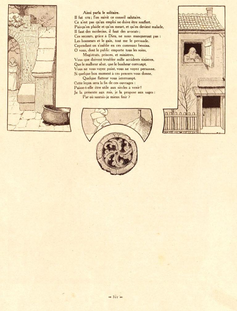 Le Juge Arbitre, l’Hospitalier et Le Solitaire de Jean de La Fontaine dans Les Fables - Illustration de Benjamin Rabier - Page 2 sur 2 - 1906