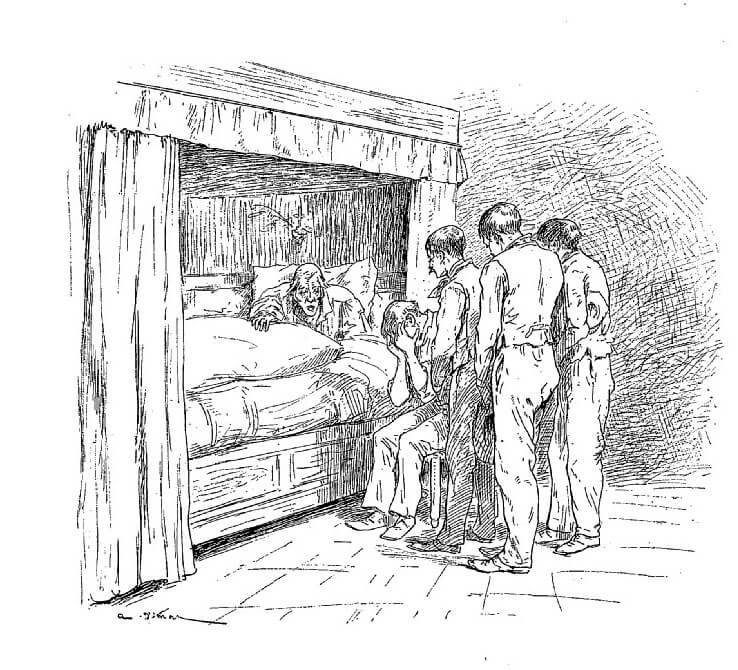 Le Laboureur et Ses Enfants de Jean de La Fontaine dans Les Fables - Illustration de Auguste Vimar - 1897