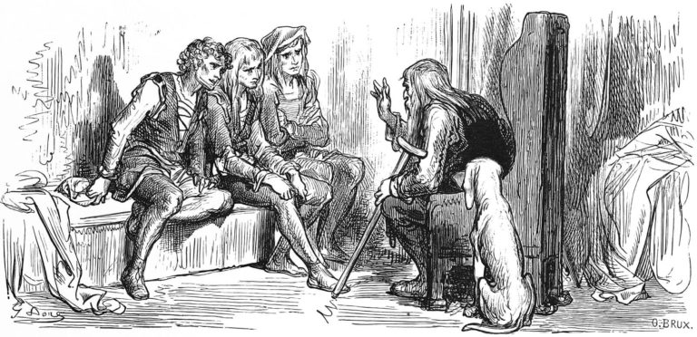 Le Laboureur et Ses Enfants de Jean de La Fontaine dans Les Fables - Illustration de Gustave Doré - 1876