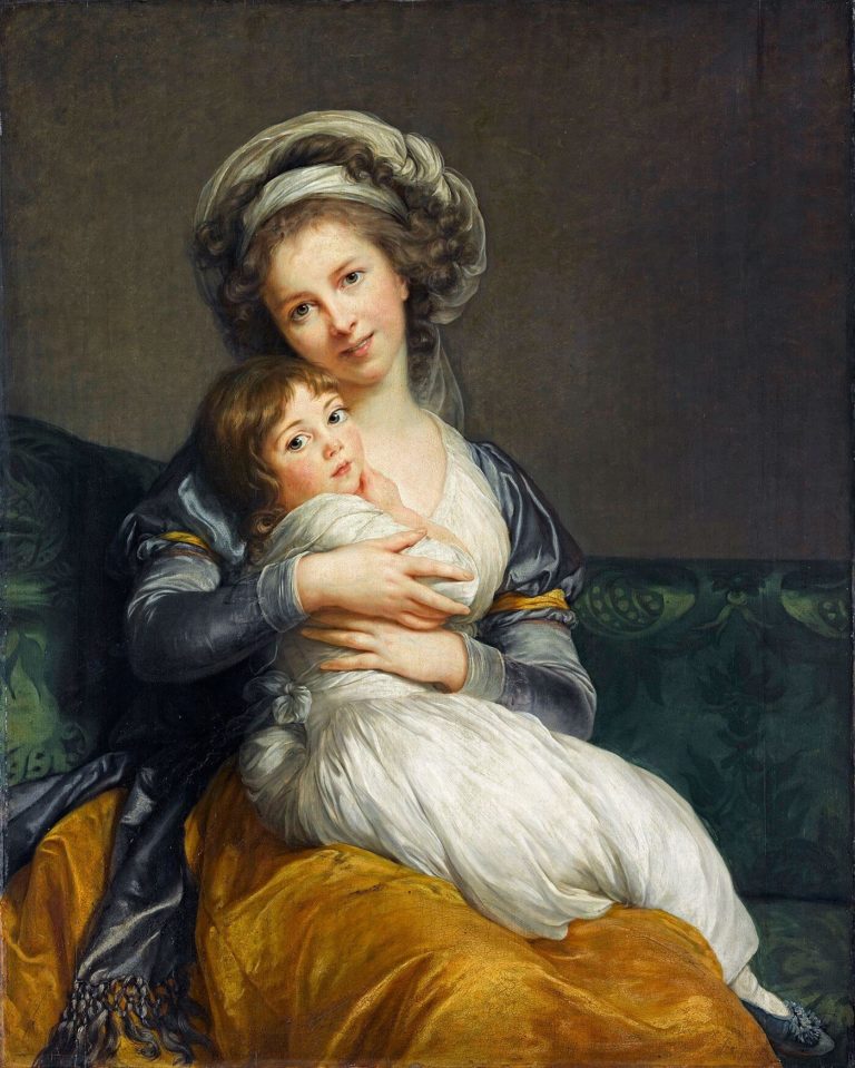 Le Revenant de Victor Hugo dans Les Contemplations - Peinture de Élisabeth Vigée Le Brun - Madame Vigée Le Brun et sa fille - 1786