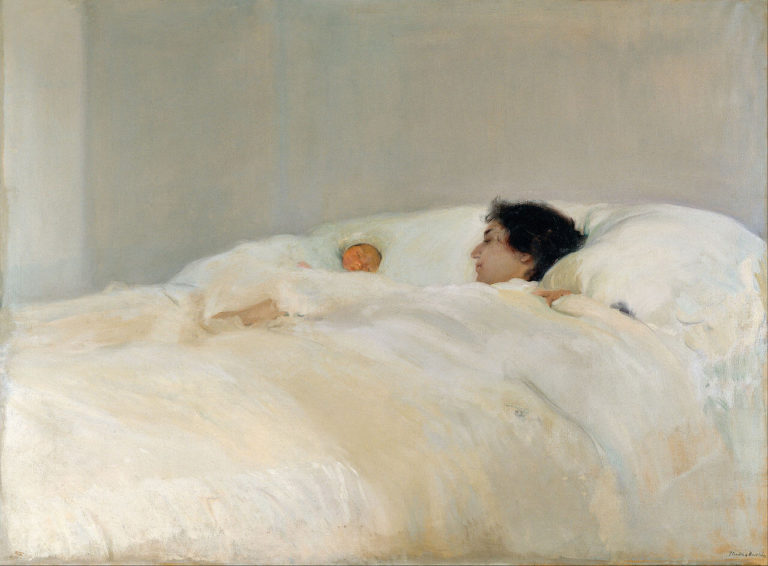 Le Revenant de Victor Hugo dans Les Contemplations - Peinture de Joaquin Sorolla - Mère - 1895