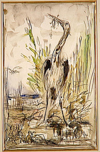 Les Grenouilles Qui Demandent Un Roi de Jean de La Fontaine dans Les Fables - Illustration de Gustave Moreau - 1898