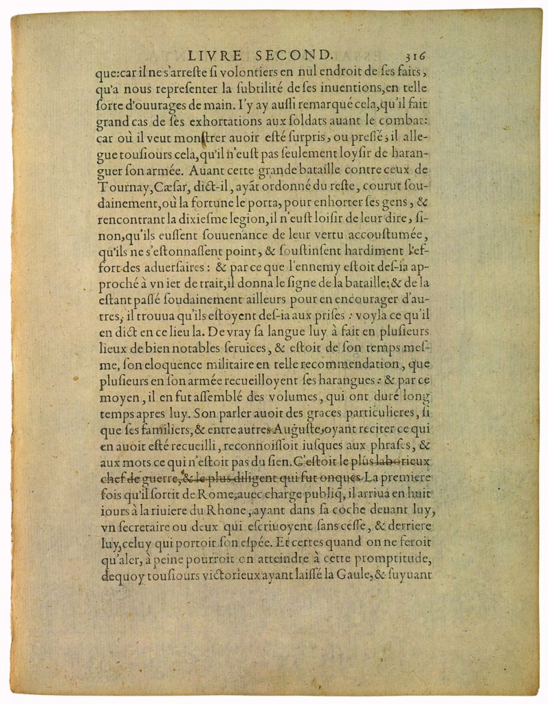 Observations Sur Les Moyens De Faire La Guerre de Julius Cæsar de Michel de Montaigne - Essais - Livre 2 Chapitre 34 - Édition de Bordeaux - 004