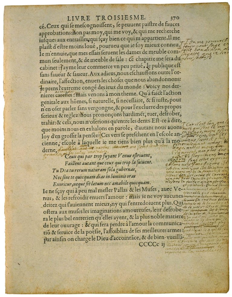 Sur Des Vers De Virgile de Michel de Montaigne - Essais - Livre 3 Chapitre 5 - Édition de Bordeaux - 007