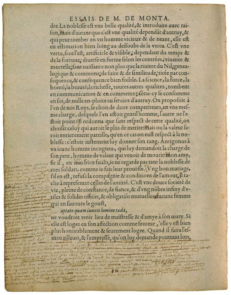 Sur Des Vers De Virgile de Michel de Montaigne - Essais - Livre 3 Chapitre 5 - Édition de Bordeaux - 010