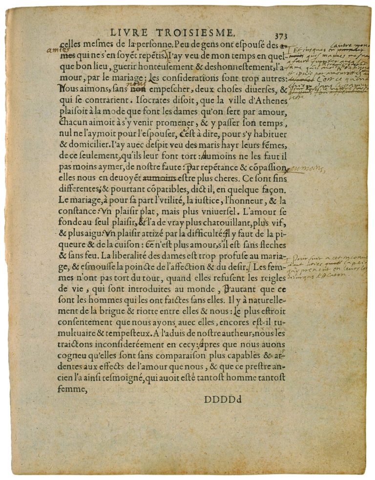 Sur Des Vers De Virgile de Michel de Montaigne - Essais - Livre 3 Chapitre 5 - Édition de Bordeaux - 013
