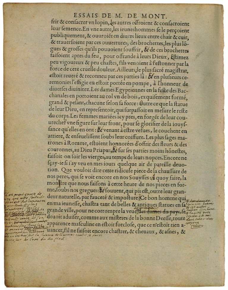 Sur Des Vers De Virgile de Michel de Montaigne - Essais - Livre 3 Chapitre 5 - Édition de Bordeaux - 018