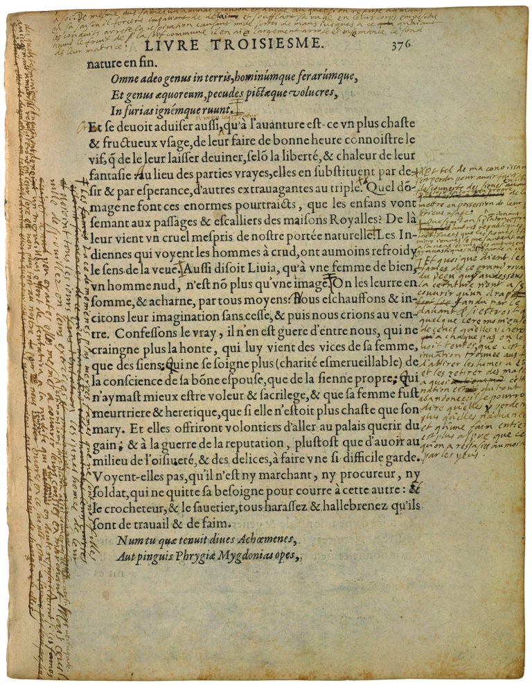 Sur Des Vers De Virgile de Michel de Montaigne - Essais - Livre 3 Chapitre 5 - Édition de Bordeaux - 019