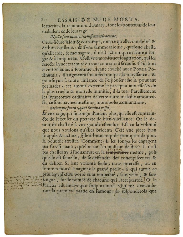 Sur Des Vers De Virgile de Michel de Montaigne - Essais - Livre 3 Chapitre 5 - Édition de Bordeaux - 024