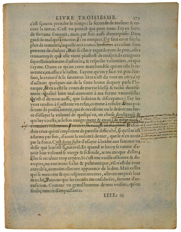Sur Des Vers De Virgile de Michel de Montaigne - Essais - Livre 3 Chapitre 5 - Édition de Bordeaux - 025