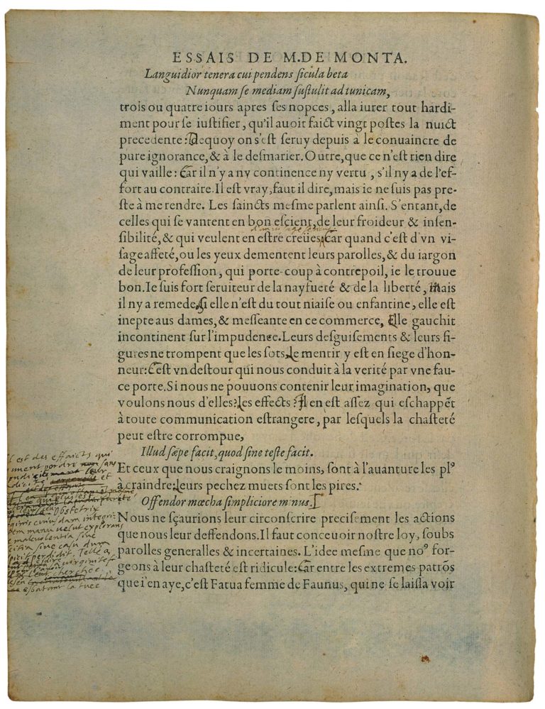 Sur Des Vers De Virgile de Michel de Montaigne - Essais - Livre 3 Chapitre 5 - Édition de Bordeaux - 026