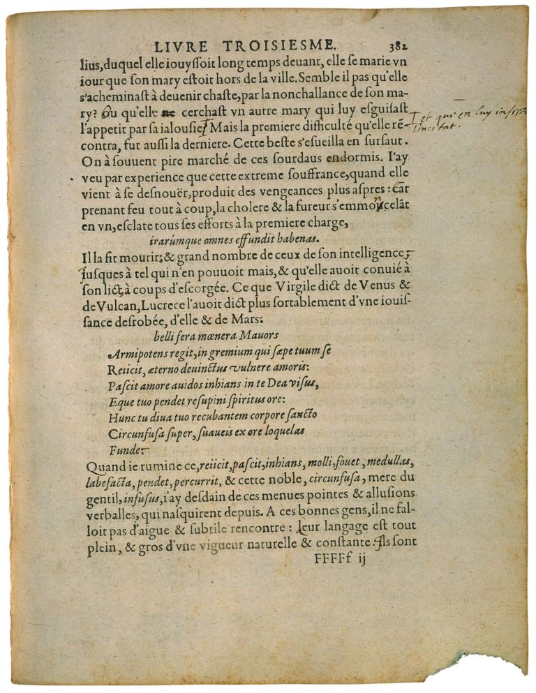 Sur Des Vers De Virgile de Michel de Montaigne - Essais - Livre 3 Chapitre 5 - Édition de Bordeaux - 030