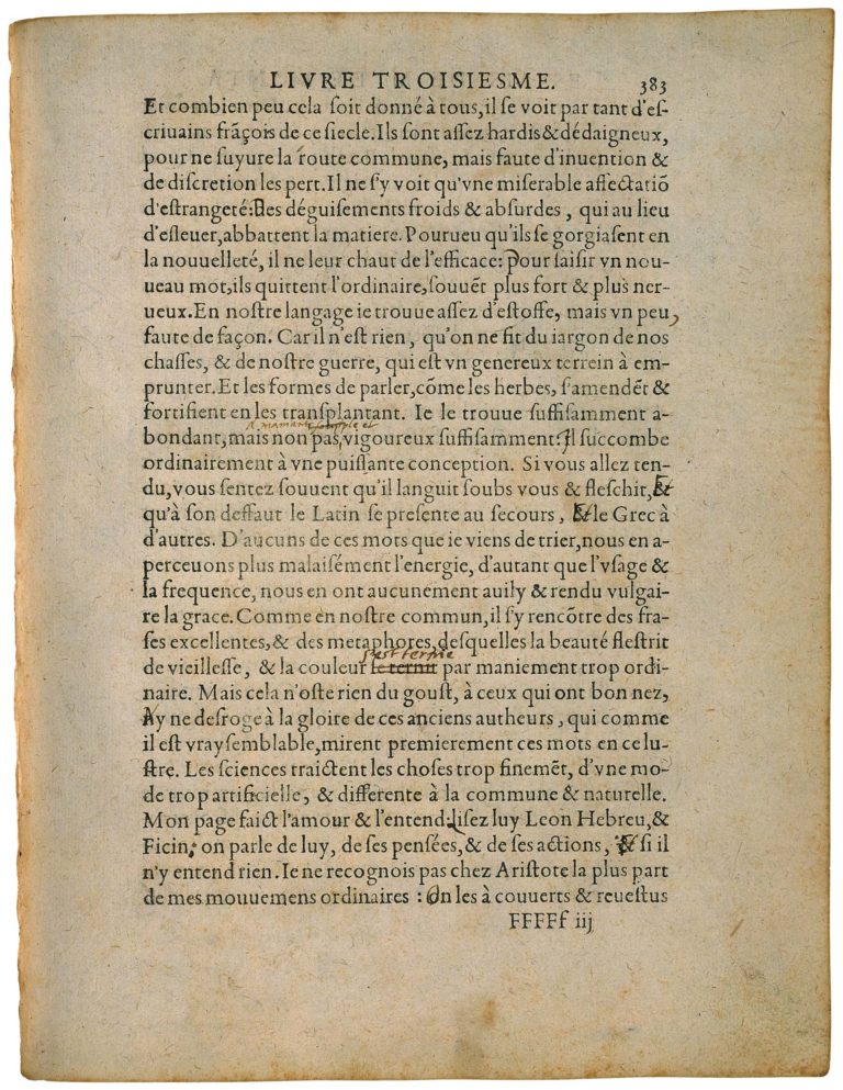 Sur Des Vers De Virgile de Michel de Montaigne - Essais - Livre 3 Chapitre 5 - Édition de Bordeaux - 032