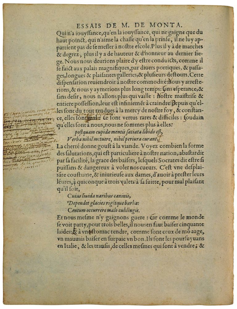 Sur Des Vers De Virgile de Michel de Montaigne - Essais - Livre 3 Chapitre 5 - Édition de Bordeaux - 039