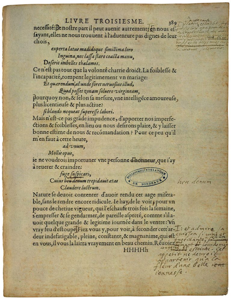 Sur Des Vers De Virgile de Michel de Montaigne - Essais - Livre 3 Chapitre 5 - Édition de Bordeaux - 044