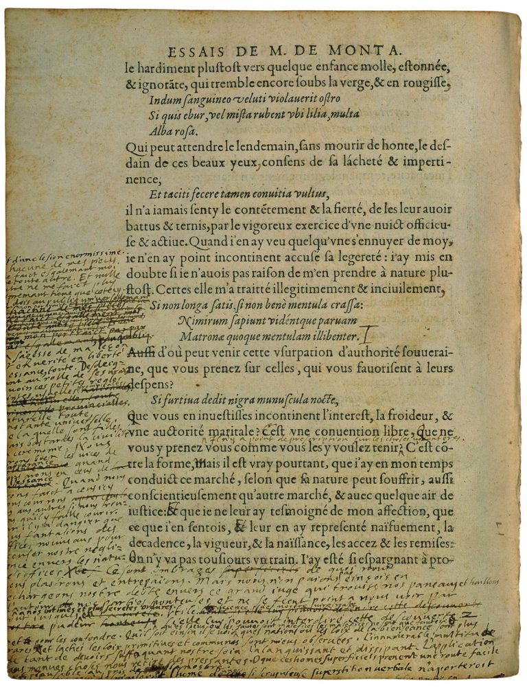 Sur Des Vers De Virgile de Michel de Montaigne - Essais - Livre 3 Chapitre 5 - Édition de Bordeaux - 045