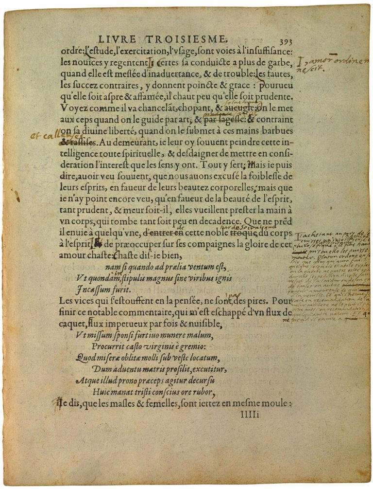 Sur Des Vers De Virgile de Michel de Montaigne - Essais - Livre 3 Chapitre 5 - Édition de Bordeaux - 052