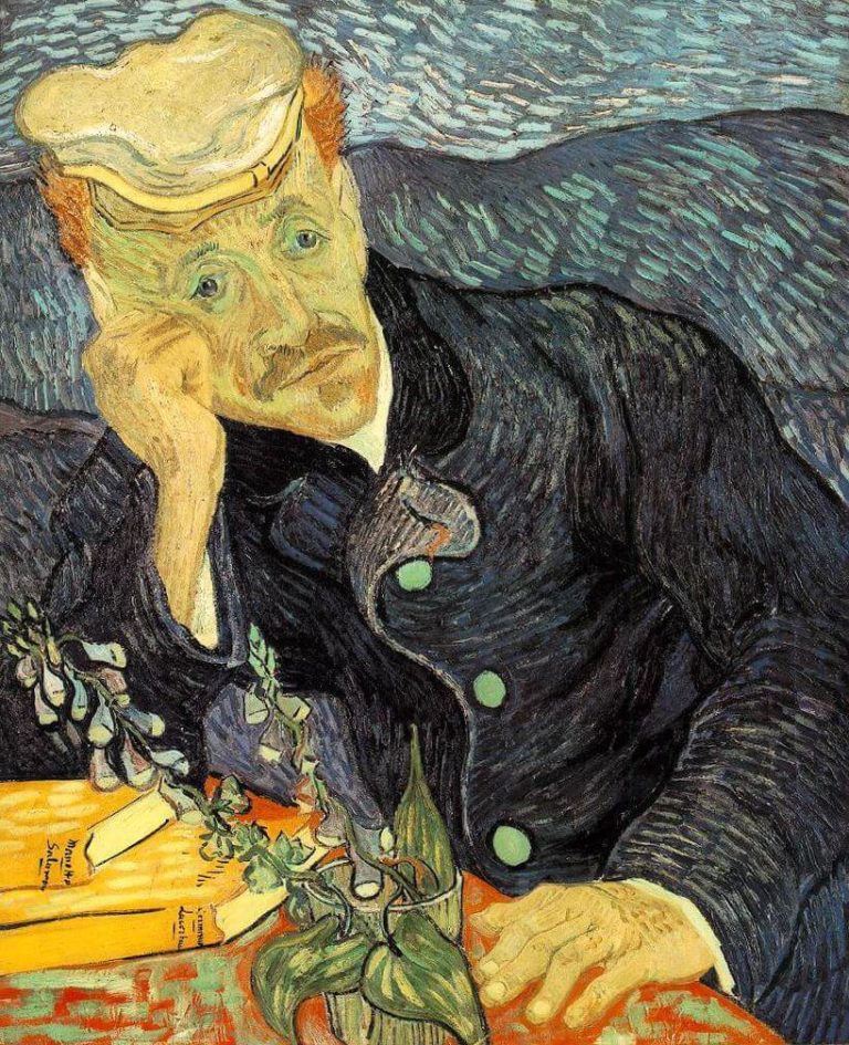 Veni, Vidi, Vixi de Victor Hugo dans Les Contemplations - Peinture de Vincent van Gogh - Portrait du Docteur Gachet - 1890