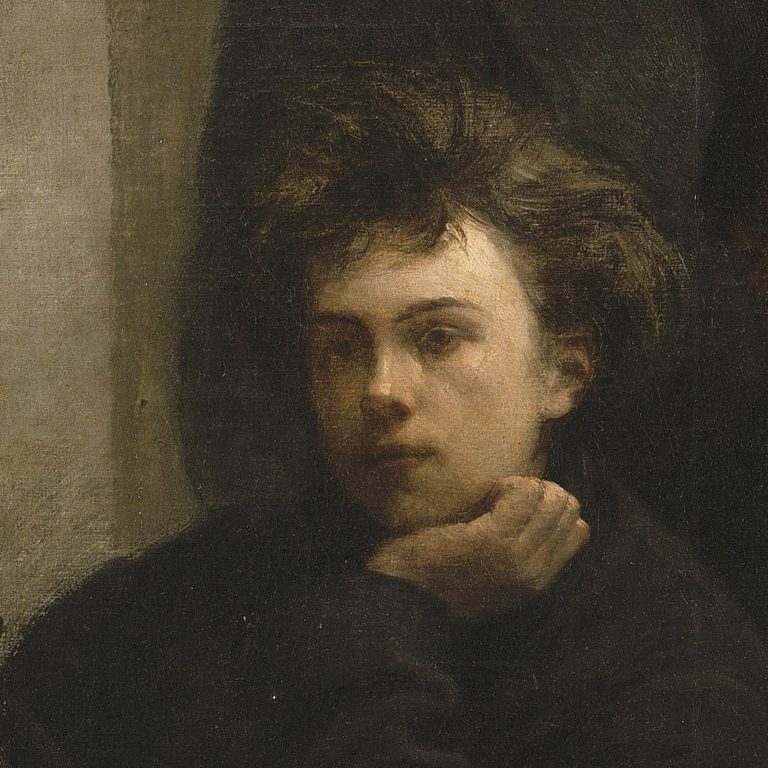 Arthur Rimbaud - Peinture de Henri Fantin-Latour - Coin de table - Recadrage - 1872