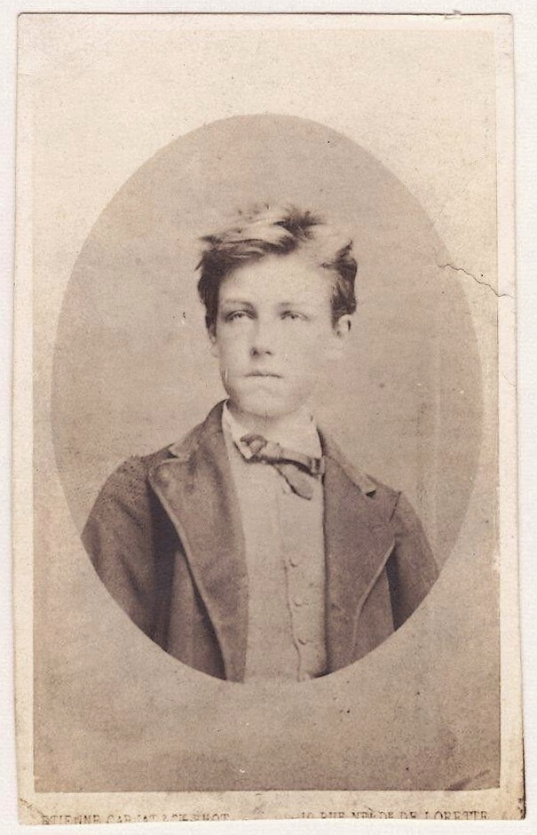 Arthur Rimbaud - Photo-carte de visite par Étienne Carjat - Reproduction vers 1912 - 1872