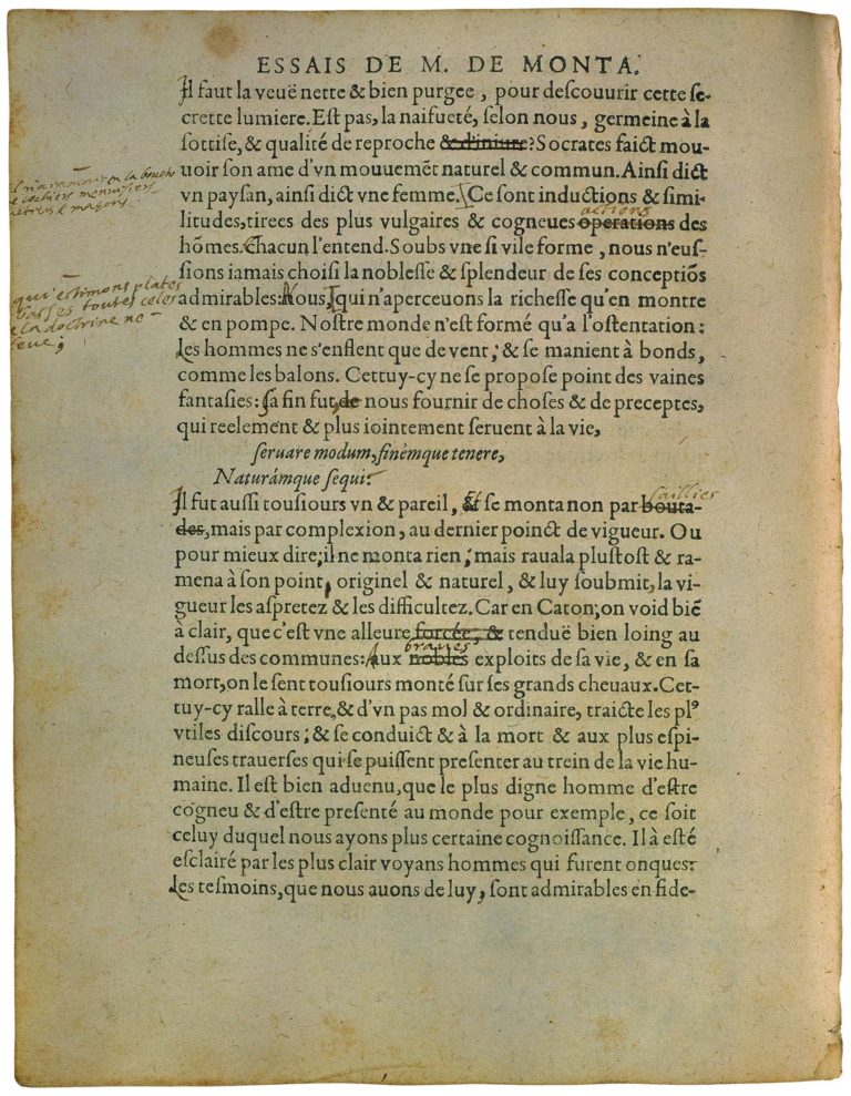 De La Phisionomie de Michel de Montaigne - Essais - Livre 3 Chapitre 12 - Édition de Bordeaux - 002