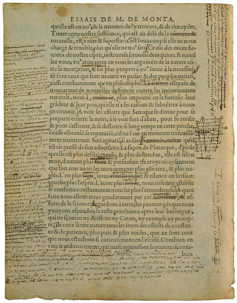 De La Phisionomie de Michel de Montaigne - Essais - Livre 3 Chapitre 12 - Édition de Bordeaux - 004