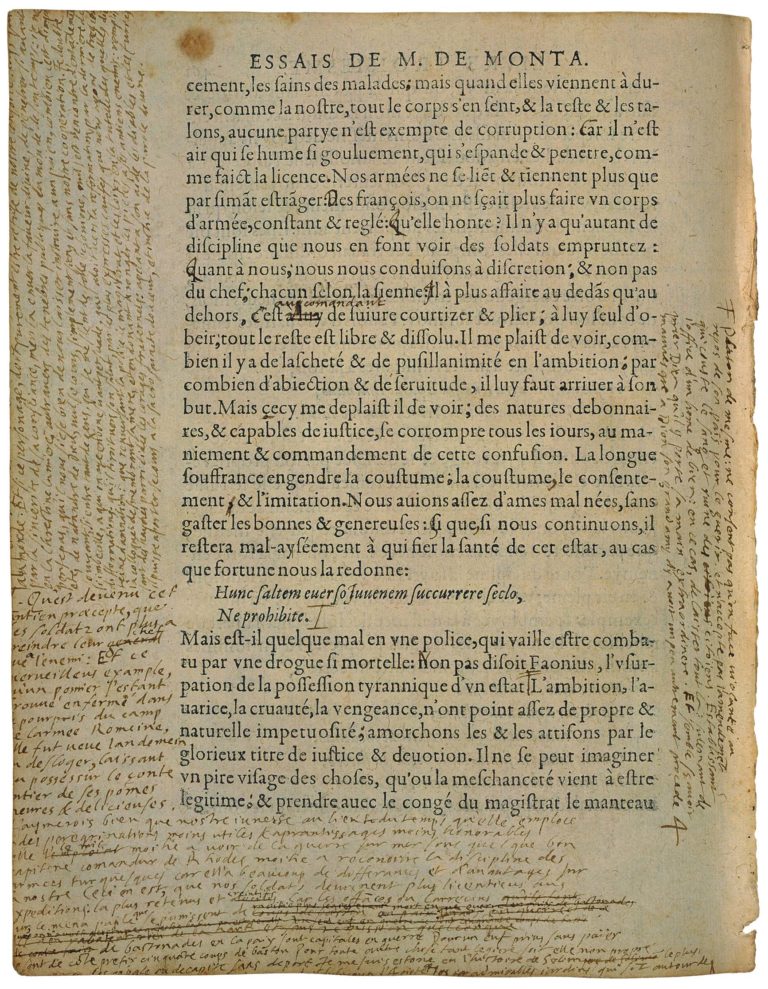 De La Phisionomie de Michel de Montaigne - Essais - Livre 3 Chapitre 12 - Édition de Bordeaux - 006