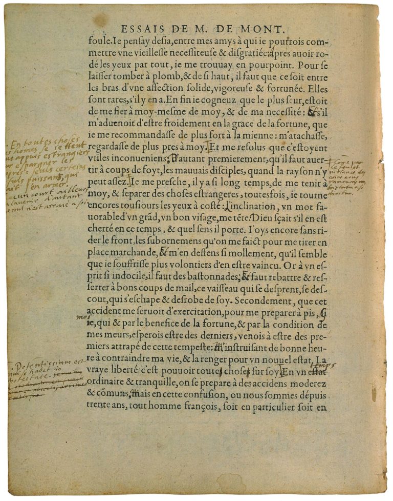 De La Phisionomie de Michel de Montaigne - Essais - Livre 3 Chapitre 12 - Édition de Bordeaux - 008