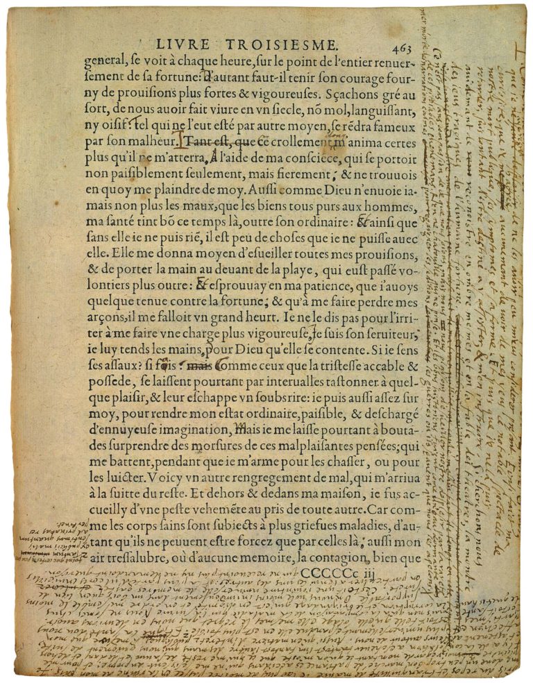 De La Phisionomie de Michel de Montaigne - Essais - Livre 3 Chapitre 12 - Édition de Bordeaux - 009