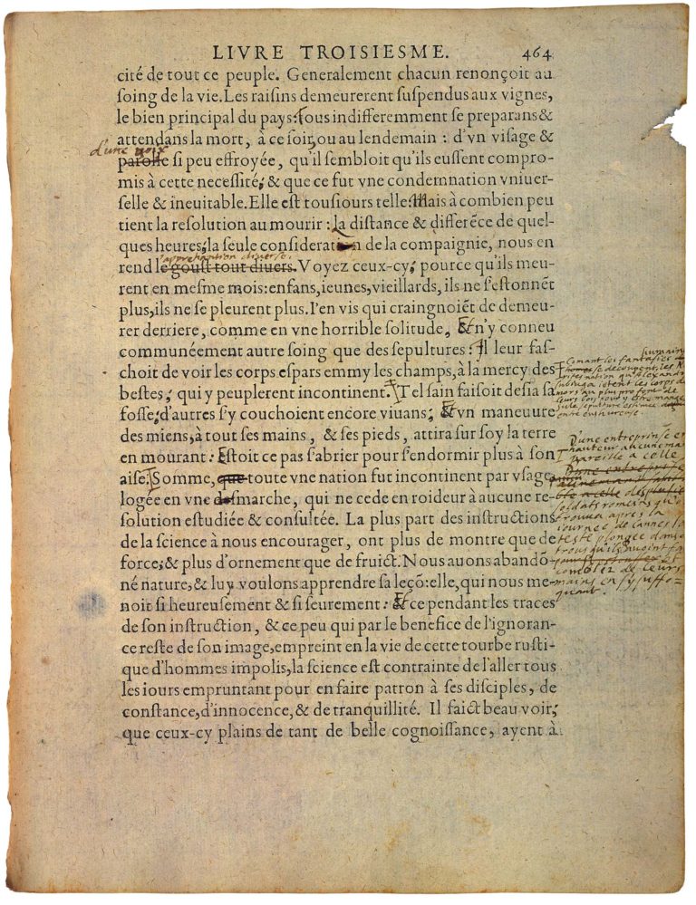 De La Phisionomie de Michel de Montaigne - Essais - Livre 3 Chapitre 12 - Édition de Bordeaux - 011