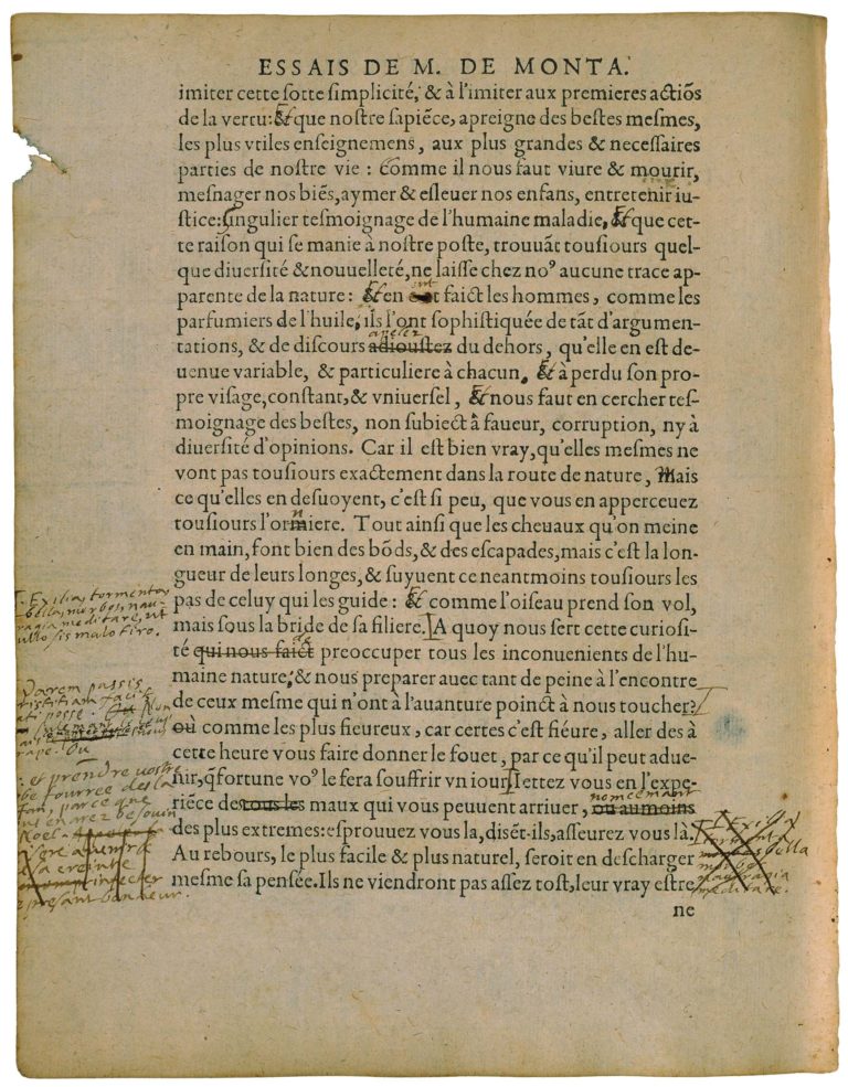 De La Phisionomie de Michel de Montaigne - Essais - Livre 3 Chapitre 12 - Édition de Bordeaux - 012