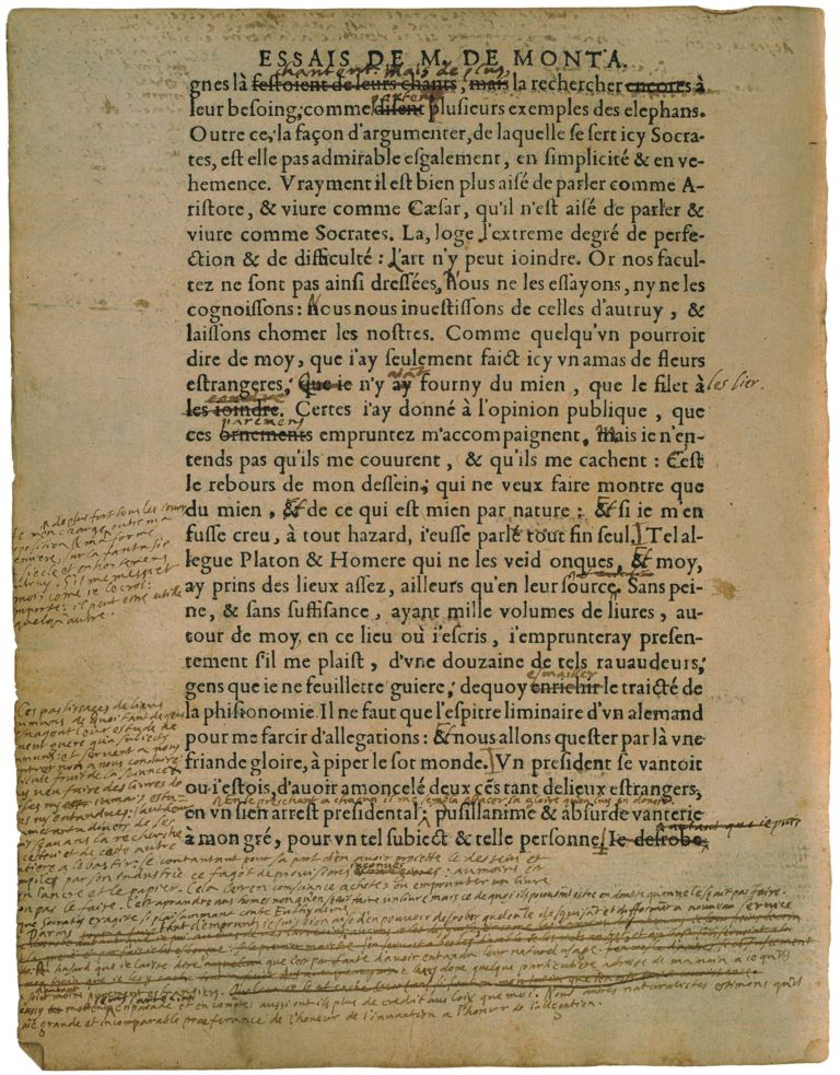 De La Phisionomie de Michel de Montaigne - Essais - Livre 3 Chapitre 12 - Édition de Bordeaux - 016