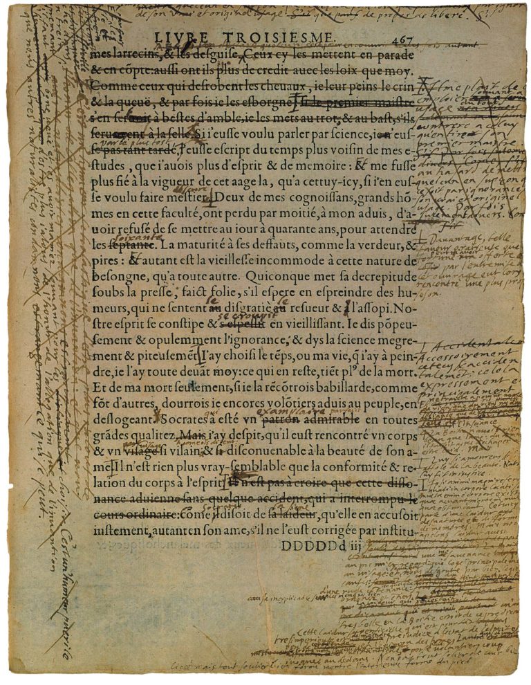 De La Phisionomie de Michel de Montaigne - Essais - Livre 3 Chapitre 12 - Édition de Bordeaux - 017