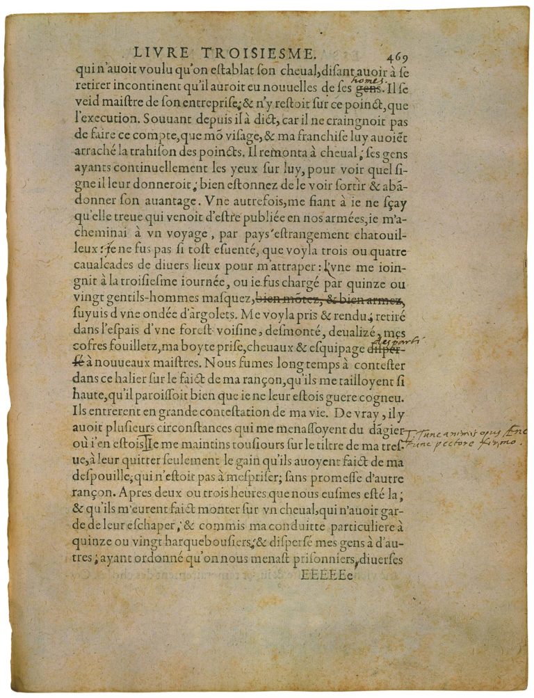De La Phisionomie de Michel de Montaigne - Essais - Livre 3 Chapitre 12 - Édition de Bordeaux - 021