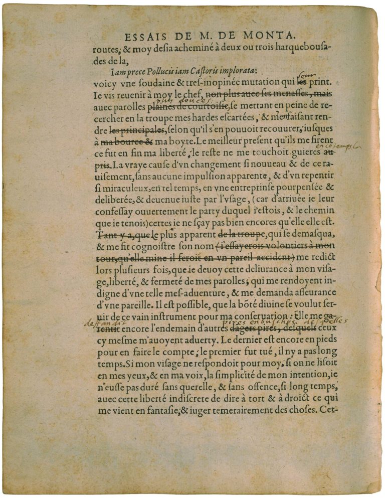 De La Phisionomie de Michel de Montaigne - Essais - Livre 3 Chapitre 12 - Édition de Bordeaux - 022