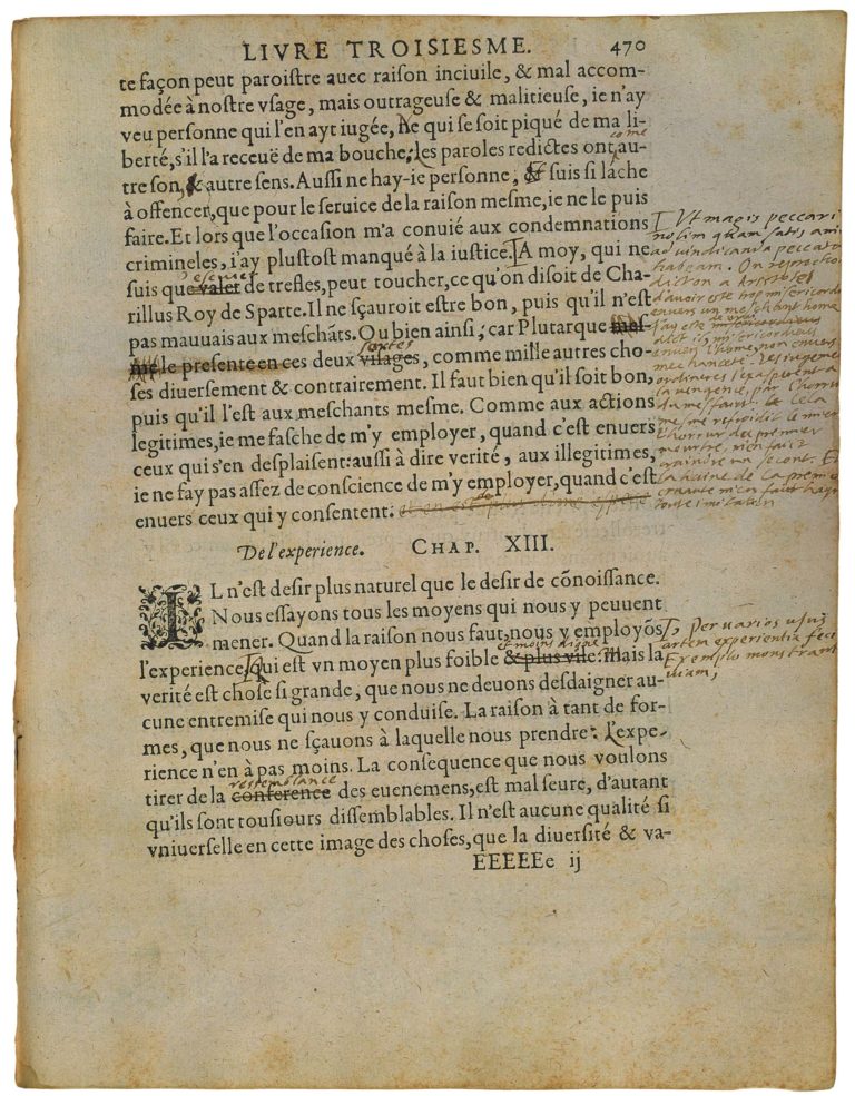 De La Phisionomie de Michel de Montaigne - Essais - Livre 3 Chapitre 12 - Édition de Bordeaux - 023
