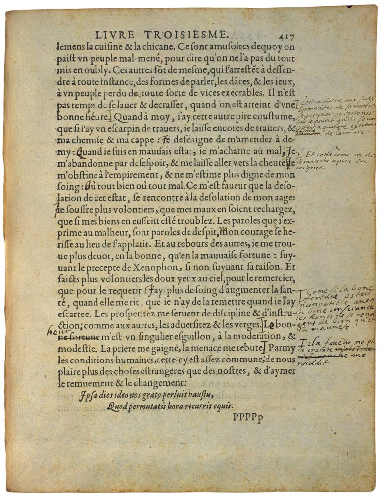 De La Vanité de Michel de Montaigne - Essais - Livre 3 Chapitre 9 - Édition de Bordeaux - 003