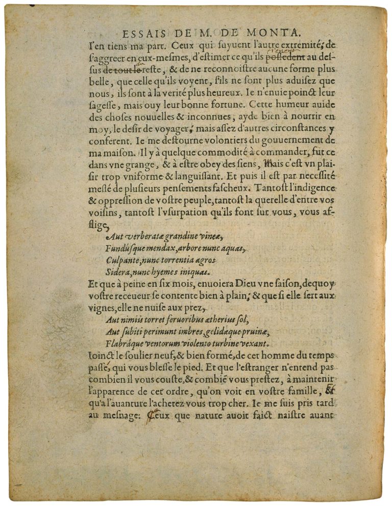 De La Vanité de Michel de Montaigne - Essais - Livre 3 Chapitre 9 - Édition de Bordeaux - 004