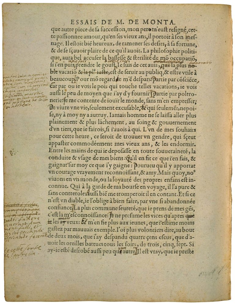 De La Vanité de Michel de Montaigne - Essais - Livre 3 Chapitre 9 - Édition de Bordeaux - 008