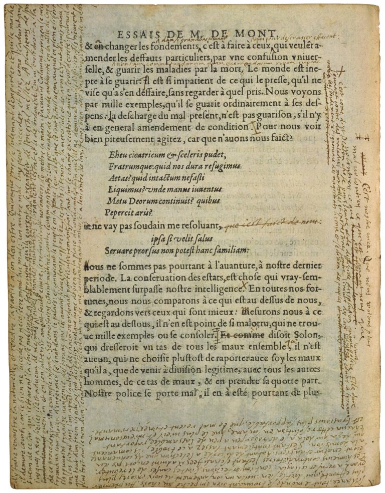 De La Vanité de Michel de Montaigne - Essais - Livre 3 Chapitre 9 - Édition de Bordeaux - 014