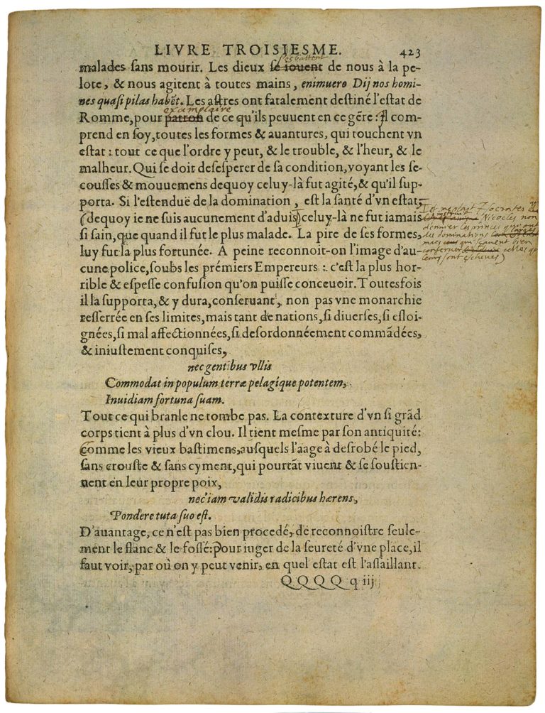 De La Vanité de Michel de Montaigne - Essais - Livre 3 Chapitre 9 - Édition de Bordeaux - 015