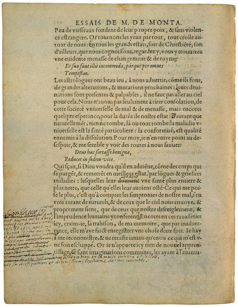 De La Vanité de Michel de Montaigne - Essais - Livre 3 Chapitre 9 - Édition de Bordeaux - 016