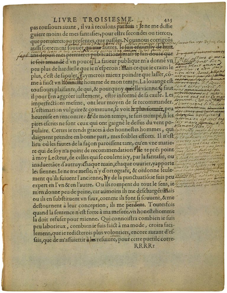 De La Vanité de Michel de Montaigne - Essais - Livre 3 Chapitre 9 - Édition de Bordeaux - 019